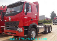 Unidades vermelhas 420HP do trator caminhão/6x4 do reboque de trator noun da transmissão automática