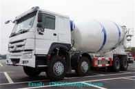 O equipamento de mistura do cimento do Euro II de 8×4 371 HP, caminhão montou o misturador concreto com o táxi HW76