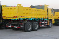 10 caminhão basculante resistente amarelo do veículo com rodas 6x4 para a solução ZZ3257N3847A do projeto de estrada