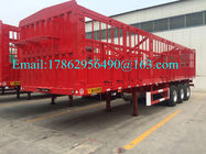 Caminhão resistente da cerca da parede alta dos reboques do transporte de carga da maioria semi de 60 toneladas