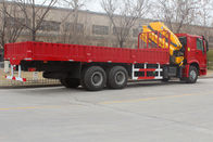 Caminhão pesado vermelho da carga do guindaste 6.3T 8T 10T 12T do caminhão do guindaste de Sinotruk Howo/XCMG