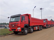 Caminhões de caminhão basculante da descarga das rodas ZZ3317N3867 12 com 371HP cor vermelha do Euro 2