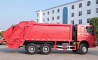 Caminhão vermelho da coleção Waste de Howo, caminhão cúbico do compressor dos desperdícios 6 - 19