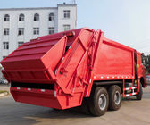 Caminhão vermelho da coleção Waste de Howo, caminhão cúbico do compressor dos desperdícios 6 - 19