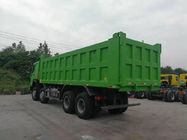 Caminhões de caminhão basculante da descarga das rodas da cor verde ZZ3317N3867 12 com direção ZF8198