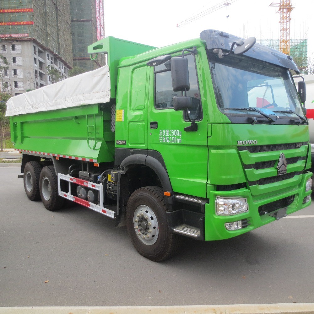 Euro inteligente verde do caminhão basculante da mineração do resíduo 2 6X4 com direção ZF8118