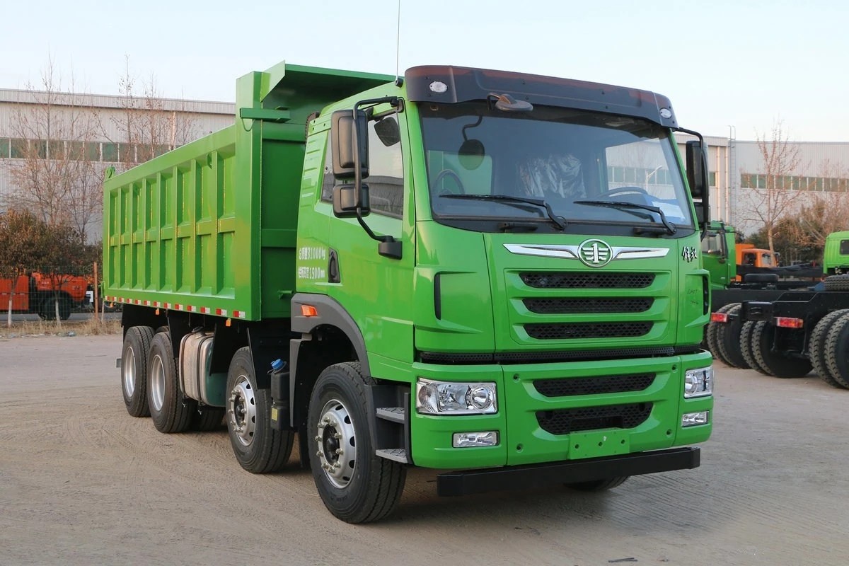 Caminhão basculante da roda de FAW 8x4 12, caminhão de caminhão basculante de 32 toneladas do caminhão basculante da cor verde