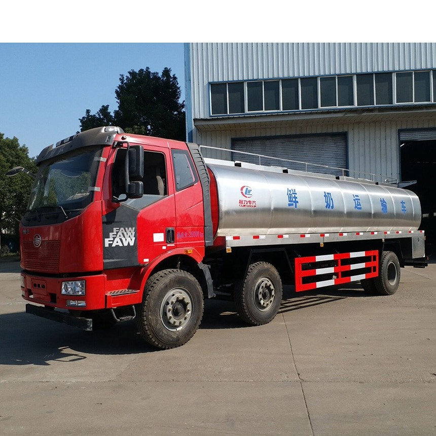 15001 - caminhão de petroleiro fresco do leite 30000L, caminhão de aço inoxidável do transporte 6*4 de FAW 15.3m3 304