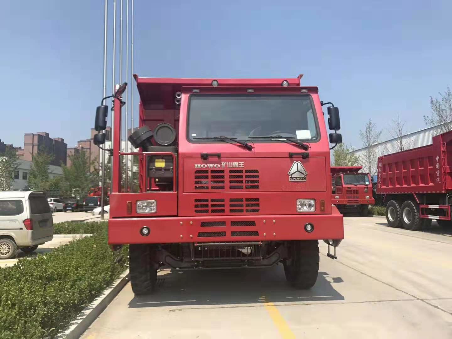 Caminhão basculante de mineração pesado 6*4 da cor vermelha/tipo transmissão manual 30 toneladas de caminhão de caminhão basculante