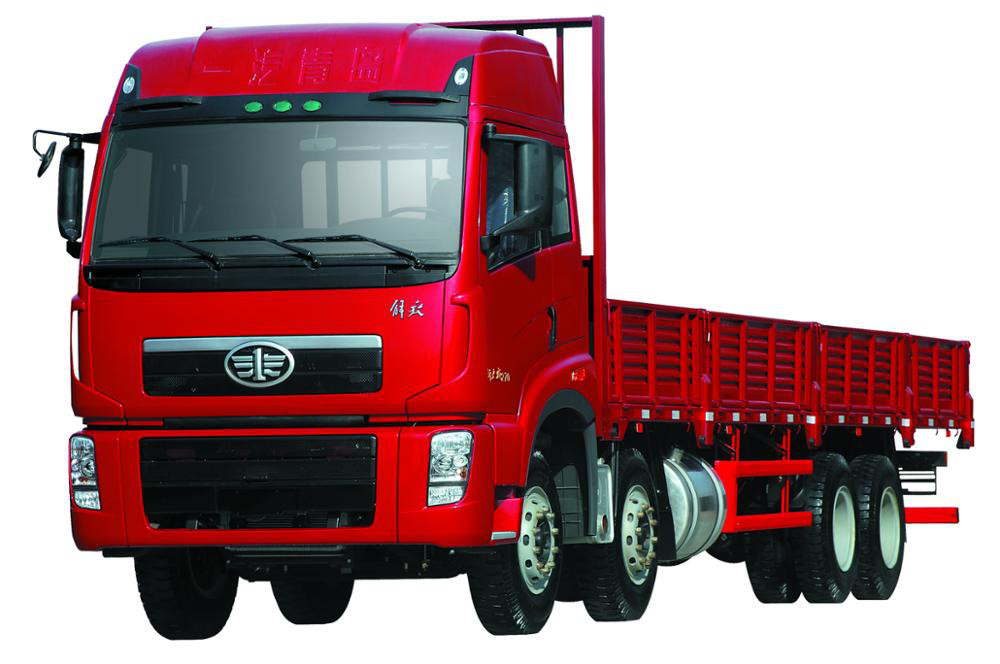 Caminhão pesado da carga de FAW J5P 8X4 para a cor vermelha do transporte industrial do transporte