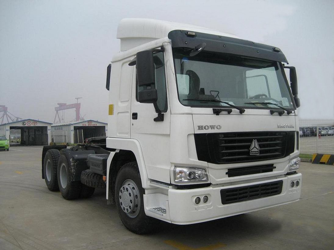 Tipo branco Euro 3 do combustível diesel do caminhão 371Hp do trator dos veículos com rodas da cor 6X4 10