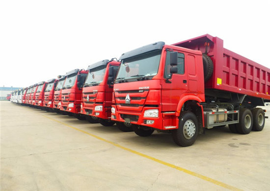 25 dez toneladas de base de roda diesel do caminhão basculante 371HP 3625+1350mm do veículo com rodas