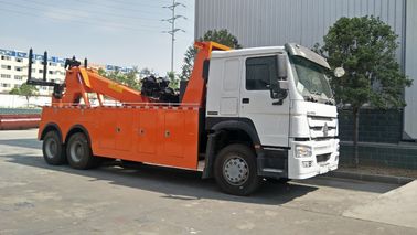 tipo de condução de 60 toneladas do caminhão de Wrecker LHD da recuperação da plataforma da estrada 371hp RHD