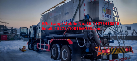 Aço inoxidável de alta resistência Segurança confiabilidade Trens de carga 15/20/25Ton Explosivos de óleo de amônio pesado Emulsão ANFO Truck MMU MEMU Para a Mongólia DR CONGO PERU Gana Explosão de mineração BCLH/BCRH/BCZH