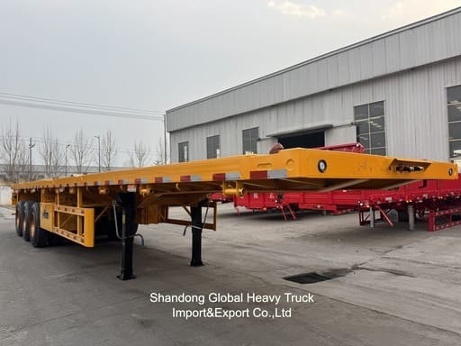 20FT/40FT/45FT 2/3/4 eixos Container / Cargo de piso plano / Plataforma / Semi-remolque de caminhão de convés plano