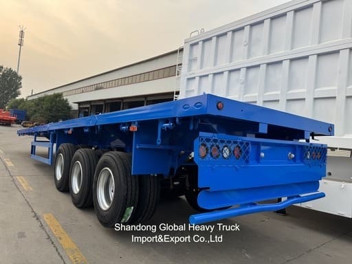 3 eixos 40 toneladas 13,45m Wabco BPW eixos Suspensão aérea Semi-reboque de cama plana
