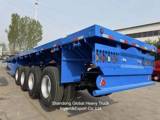 3 eixos 40 toneladas 13,45m Wabco BPW eixos Suspensão aérea Semi-reboque de cama plana