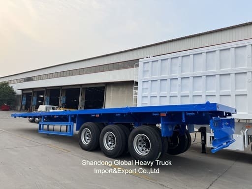 3 eixos 40 toneladas 13,45m Wabco BPW eixos Suspensão aérea Semi-reboque de cama plana