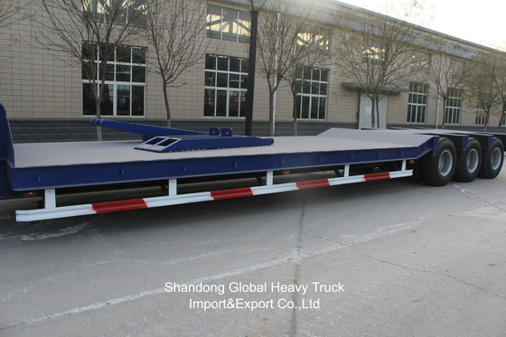 Chassi de 60 toneladas 3 eixos 2 eixos Lowboy Lowbed Lowbed Semi-trailers