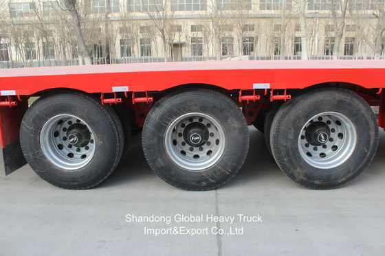 Chassi de 60 toneladas 3 eixos 2 eixos Lowboy Lowbed Lowbed Semi-trailers
