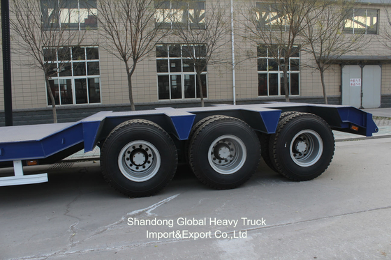 Chassi de 60 toneladas 3 eixos 2 eixos Lowboy Lowbed Lowbed Semi-trailers