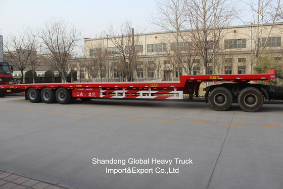 Chassi de 60 toneladas 3 eixos 2 eixos Lowboy Lowbed Lowbed Semi-trailers