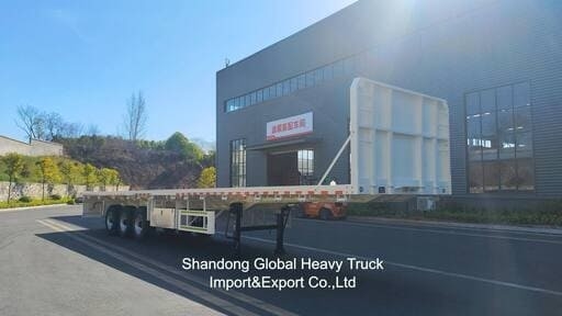 20FT/40FT/45FT 2/3/4 eixos Container / Cargo de piso plano / Plataforma / Semi-remolque de caminhão de convés plano