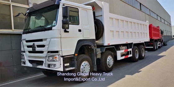 Sinotruck chinês Howo 400hp Tipper 8x4 Mini 60 Ton Canter novo camião de lixo