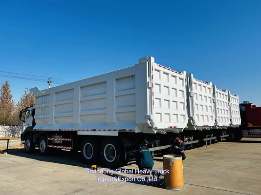 Sinotruck chinês Howo 400hp Tipper 8x4 Mini 60 Ton Canter novo camião de lixo