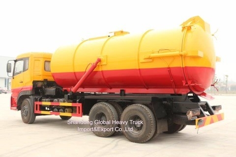 Bom preço Veículos Dongfeng 6*4 Tanque de sucção e esgoto Combinação de vácuo Caminhões de limpeza de esgotos