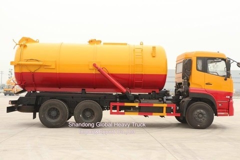 Bom preço Veículos Dongfeng 6*4 Tanque de sucção e esgoto Combinação de vácuo Caminhões de limpeza de esgotos