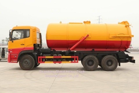 Bom preço Veículos Dongfeng 6*4 Tanque de sucção e esgoto Combinação de vácuo Caminhões de limpeza de esgotos