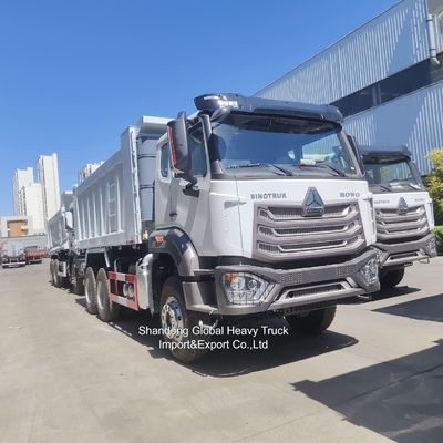 Caminhão basculante Sinotruck de 12 rodas 40-60 toneladas Usado HOWO 8X4 371HP 375HP 380HP Diesel, Direção à Direita