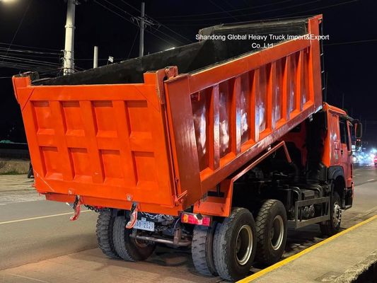 Caminhão Basculante HOWO 6X4 Usado 371, 375 336 HP 10 Rodas 30 Toneladas