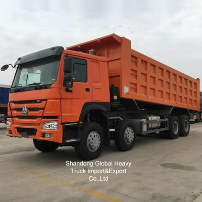 China Sinotruk HOWO Usado 371/375HP 8X4 Direito de Direito Mini Dump Truck em estoque