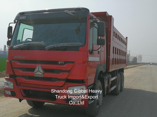 Usado HOWO Cor Vermelha 380hp/400hp Dump Truck em estoque