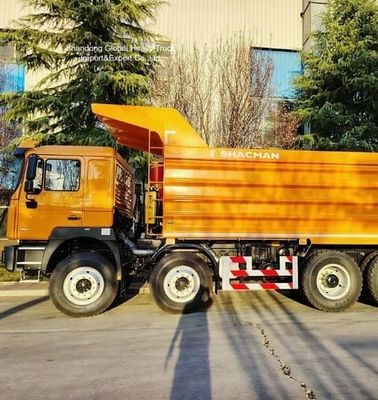 Caminhão basculante Shacman F3000 8x4 com motor de 420 HP e assento com suspensão a ar para projetos de mineração em Moçambique