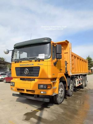 Caminhão basculante Shacman F3000 8x4 com motor de 420 HP e assento com suspensão a ar para projetos de mineração em Moçambique
