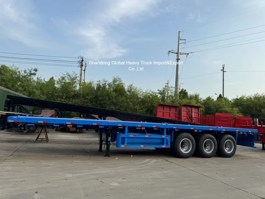 Semirreboque rebaixado de 3 eixos para transporte de equipamentos pesados