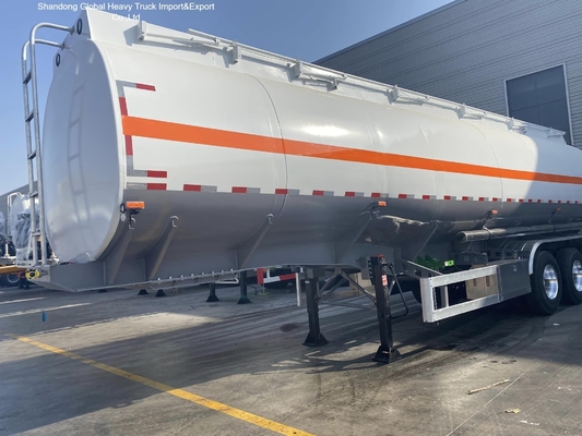 Semi-reboque tanque de combustível de aço carbono Q345B de 3 eixos e 45000L