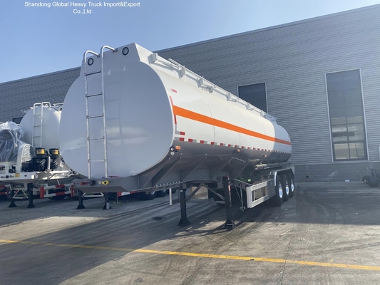 Semi-reboque tanque de combustível de aço carbono Q345B de 3 eixos e 45000L