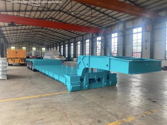 2 3 4 Axles 80t 100t 120t Lowbed Lowboy Semi Trailer with 13T or 16T FUWA/BPW Axles
