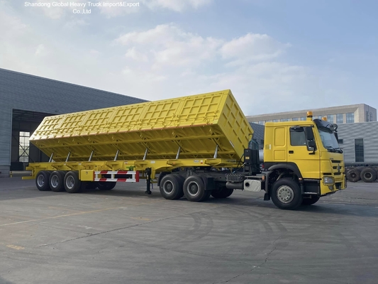 Heavy-Duty Side Wall Fence Cargo Semi Trailer with 60-100 Tons Payload High Strength Q345B Steel and Reinforced Side Walls