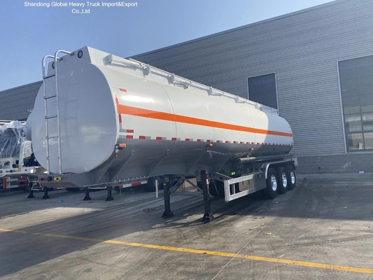 Semi-reboque tanque de combustível de aço carbono Q345B de 3 eixos e 45000L