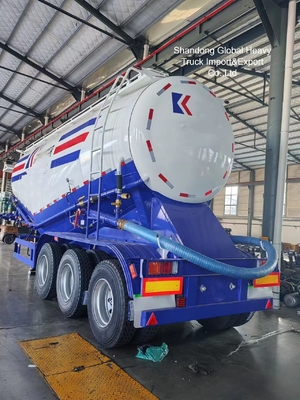 Semirreboque betoneira de 45 Cbm com 3 eixos para transporte de pó seco
