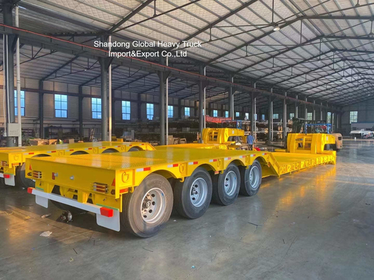 Semirreboque rebaixado de 3 eixos para transporte de equipamentos pesados