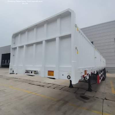 Semi-reboque com cerca de 3 eixos para transporte de gado e de mercadorias a granel