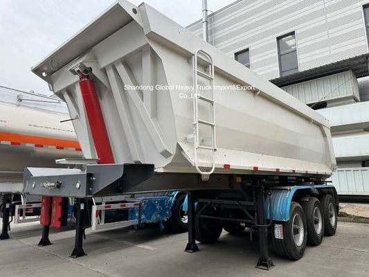 Semi-reboque de descarga de aço de 3 eixos, capacidade de carga de 95000 kg