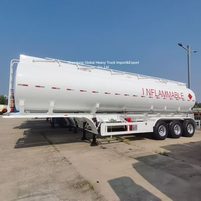 Cisterna de combustível de petróleo de 48000L Semi-reboque 3 eixos de carga pesada