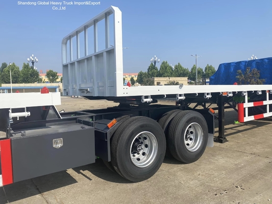 Semi-reboque de 3 eixos de baixo leito 40FT 60T pesado para construção